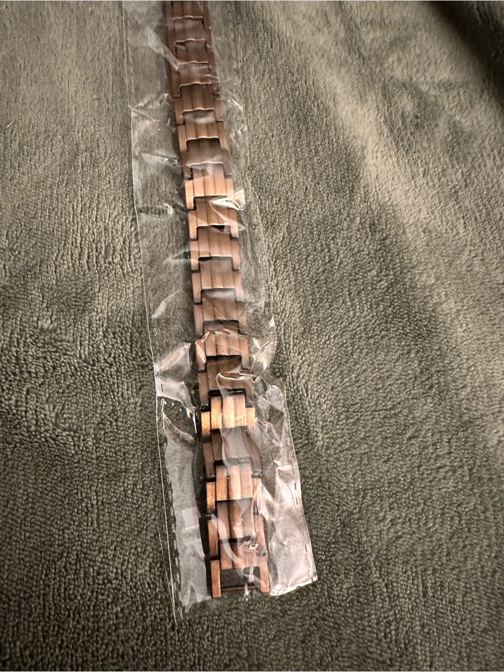 Men's Wooden Link Bracelet - Brown